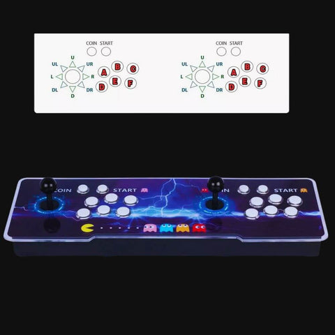 Professional arcade controls with LED backlighting and customizable button layout